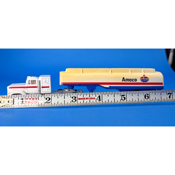 Vintage 82 Road Champs MACK/Matchbox HO 1/87 Diecast Amoco Semi Truck & Tanker - Picture 4 of 14